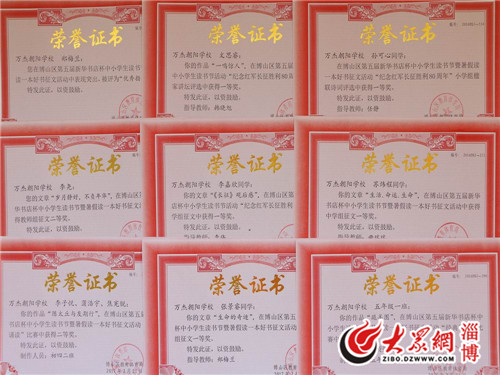 万杰朝阳学校新华读书杯征文比赛中荣获佳绩