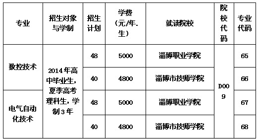 淄博市技师学院:首批高招80人 录取后拥双学籍