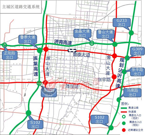 淄博高架快速路规划图图片